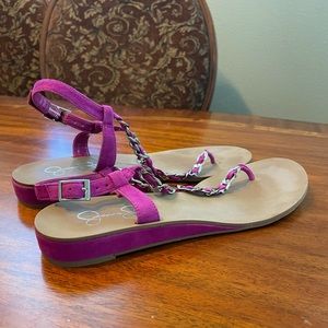 Jessica Simpson JS-Joey Suede & Chain Sandals